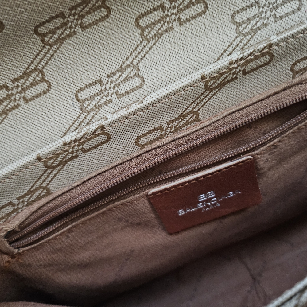 Vintage Logo Balenciaga Beige Shoulder Baguette Bag - Picture 9 of 16